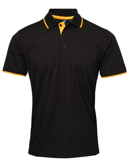 P-PR618-Mens Contrast Coolchecker® Polo