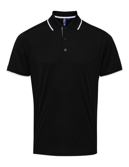 P-PR618-Mens Contrast Coolchecker® Polo