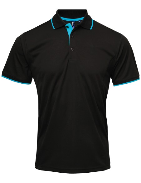 P-PR618-Mens Contrast Coolchecker® Polo