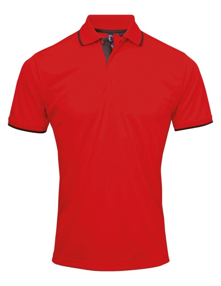 P-PR618-Mens Contrast Coolchecker® Polo