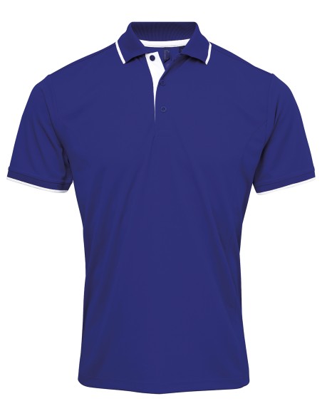 P-PR618-Mens Contrast Coolchecker® Polo
