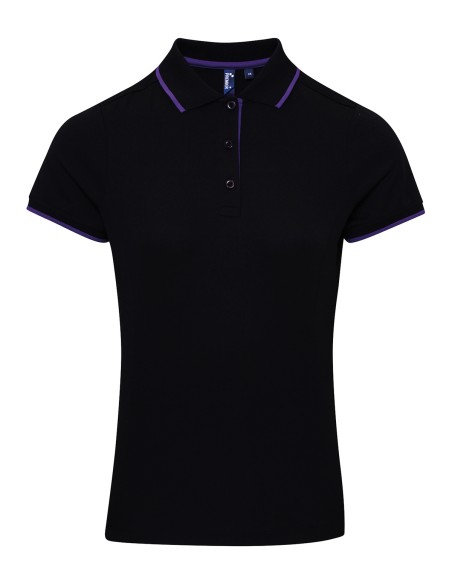 P-PR619-Womens Contrast Coolchecker® Polo