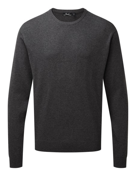 P-PR692-Pull ras-du-cou en coton majoritaire pour homme