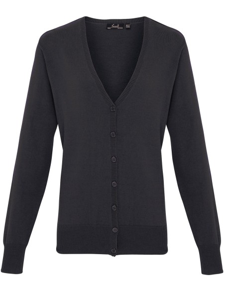 P-PR697-Womens Button Through Knitted Cardigan