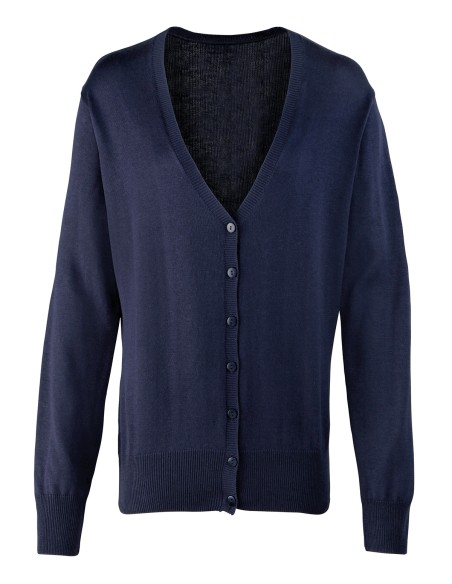 P-PR697-Womens Button Through Knitted Cardigan