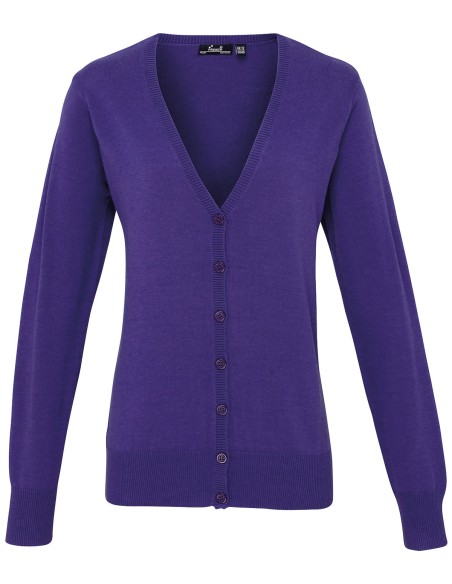 P-PR697-Womens Button Through Knitted Cardigan