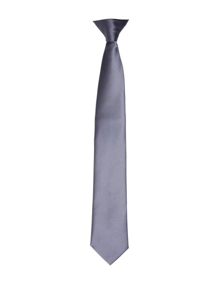 P-PR755-Cravate à clip en satin "Colours"