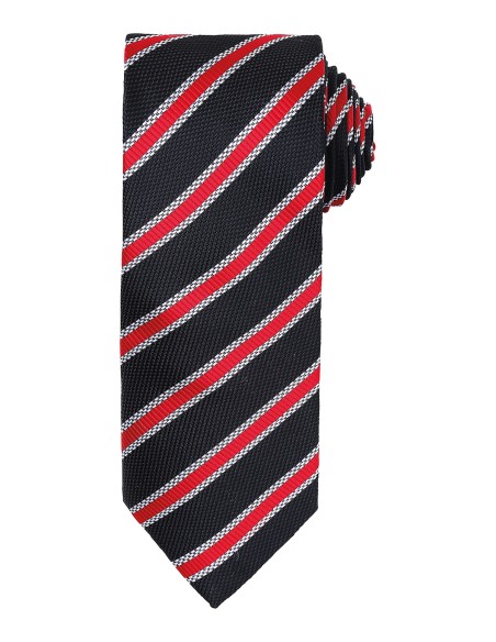 P-PR783-Cravate à motif rayé gauffré