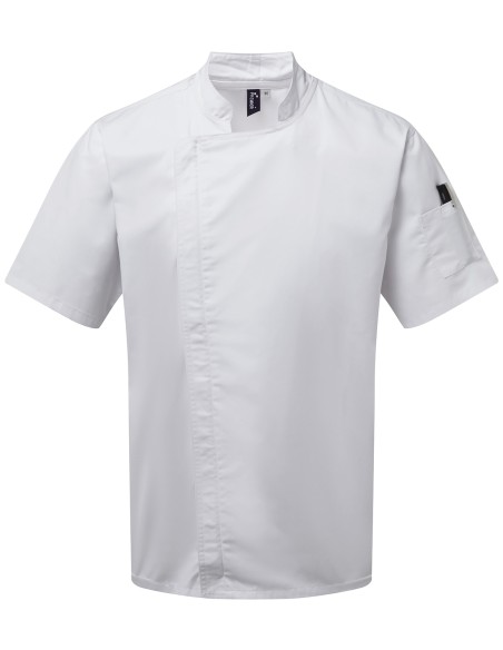 P-PR906-Chefs Zip-Close Short Sleeve Jacket