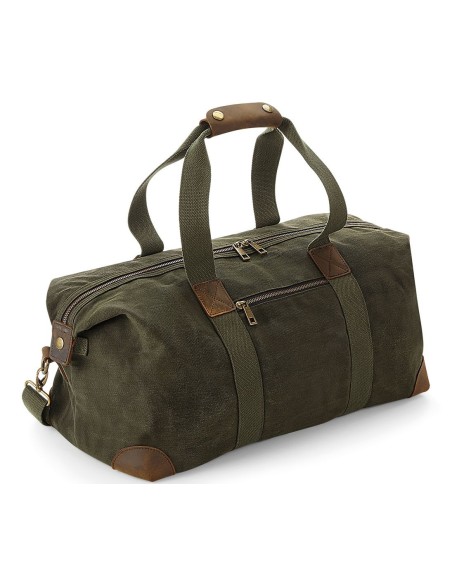 Q-QD650-Heritage Waxed Canvas Holdall