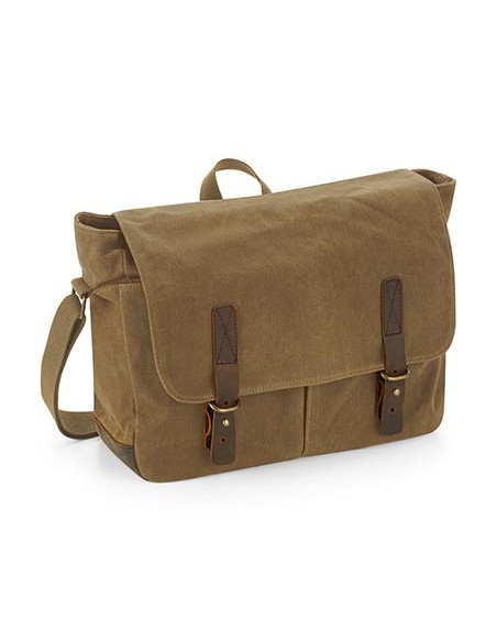 Q-QD653-Heritage Waxed Canvas Messenger
