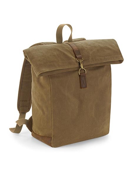 Q-QD655-Heritage Waxed Canvas Backpack