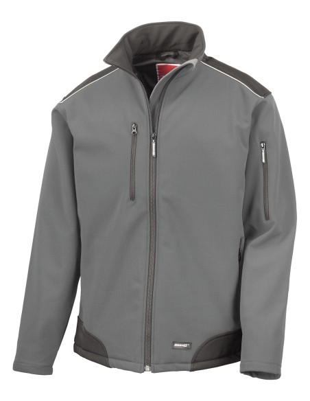 R-R124X-Ripstop Soft Shell Workwear Jacket With Cordura Panels