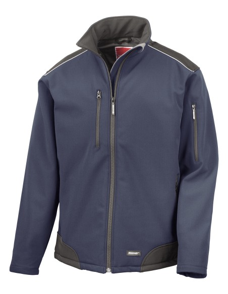R-R124X-Ripstop Soft Shell Workwear Jacket With Cordura Panels