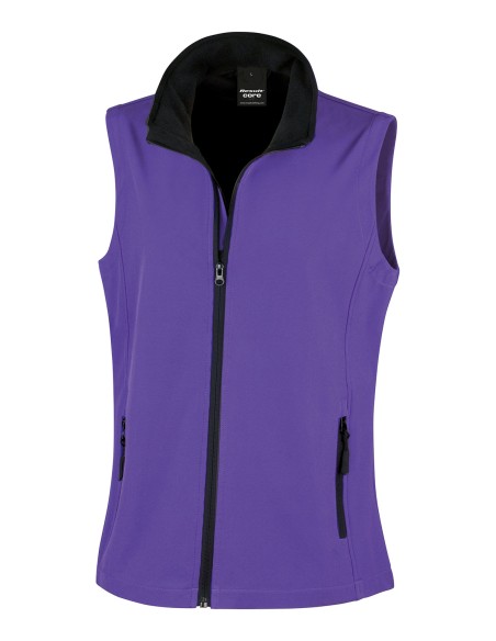 R-R232F-Womens Printable Softshell Bodywarmer with Recycled Fleece Inner