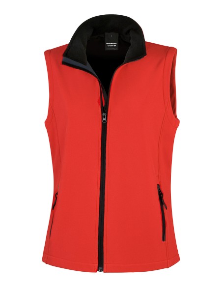 R-R232F-Womens Printable Softshell Bodywarmer with Recycled Fleece Inner