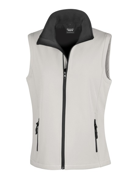 R-R232F-Womens Printable Softshell Bodywarmer with Recycled Fleece Inner