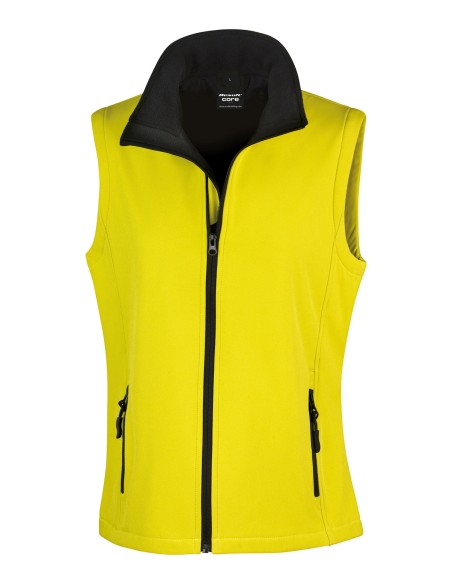 R-R232F-Womens Printable Softshell Bodywarmer with Recycled Fleece Inner