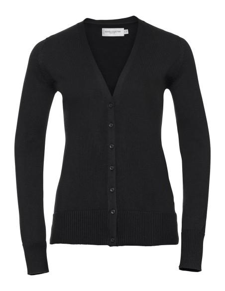 R-R-715F-0-Ladies V-Neck Knitted Cardigan