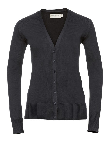 R-R-715F-0-Ladies V-Neck Knitted Cardigan