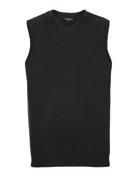 R-R-716M-0-Men's V-Neck Sleeveless Knitted Pullover