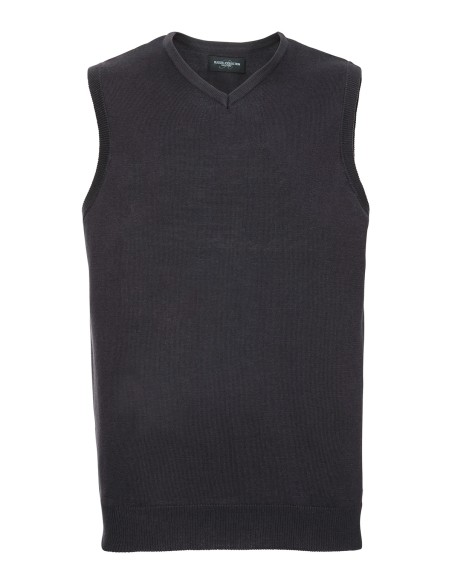 R-R-716M-0-Men's V-Neck Sleeveless Knitted Pullover