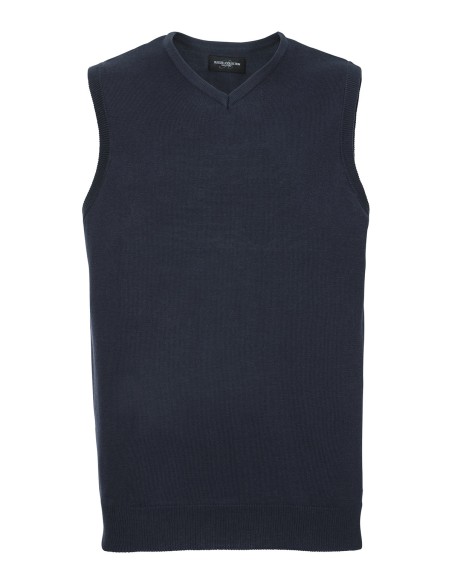 R-R-716M-0-Men's V-Neck Sleeveless Knitted Pullover