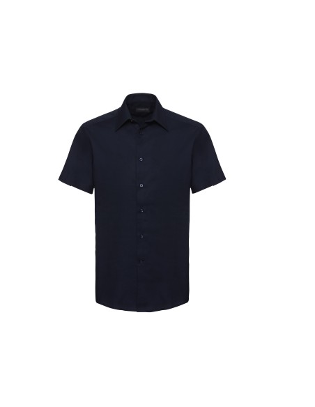 R-R-923M-0-Mens Short Sleeve Easy Care Tailored Oxford Shirt