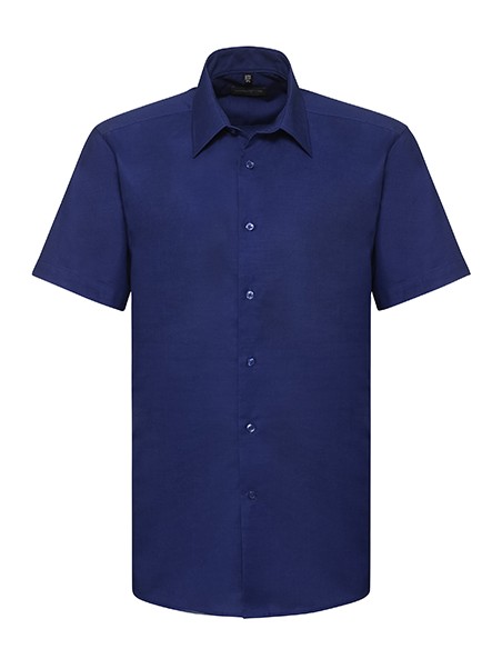 R-R-923M-0-Mens Short Sleeve Easy Care Tailored Oxford Shirt
