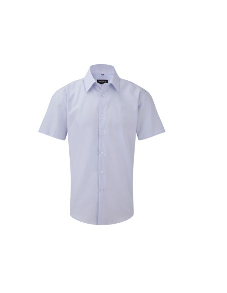 R-R-923M-0-Mens Short Sleeve Easy Care Tailored Oxford Shirt