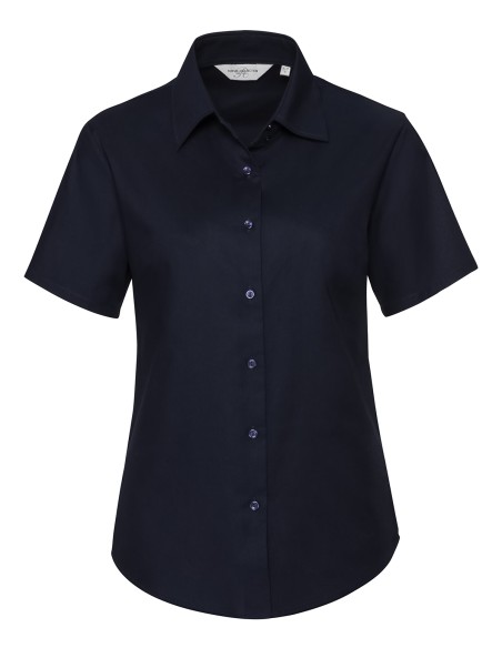 R-R-933F-0-Ladies Short Sleeve Easy Care Oxford Shirt