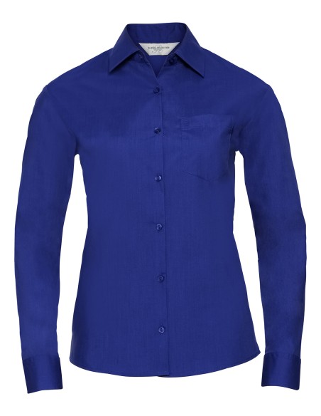 R-R-934F-0-Ladies L/S Poly-Cotton Easy Care Poplin Shirt