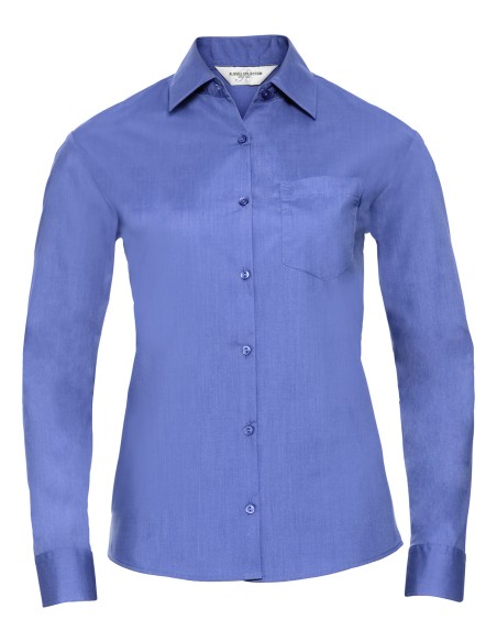 R-R-934F-0-Ladies L/S Poly-Cotton Easy Care Poplin Shirt
