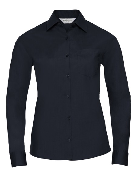 R-R-934F-0-Ladies L/S Poly-Cotton Easy Care Poplin Shirt