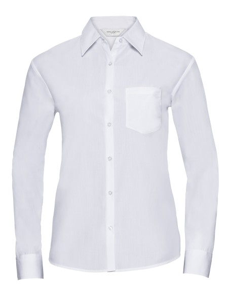 R-R-934F-0-Ladies L/S Poly-Cotton Easy Care Poplin Shirt