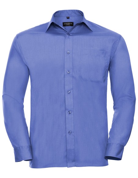 R-R-934M-0-Mens L/S Poly-Cotton Easy Care Poplin Shirt