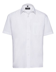 R-R-935M-0-Mens Short Sleeve Poly-Cotton Easy Care Poplin Shirt