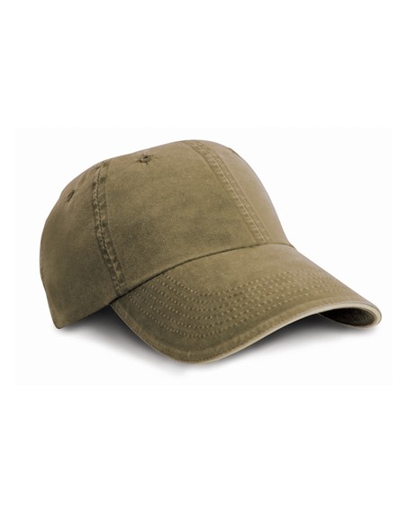 R-RC054X-Washed Fine Line Cotton Cap With Sandwich Peak