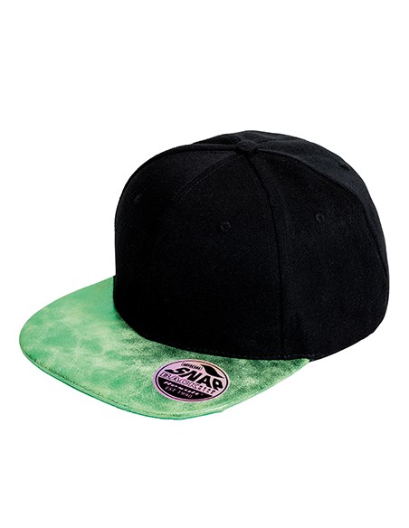 R-RC087X-Bronx Flat Glitter Peak Snapback Cap