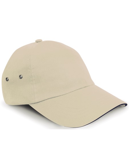 R-RC72X-Casquette à 5 panneaux en coton Plush