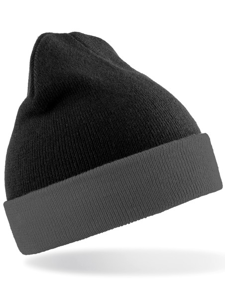 R-RC930X-Recycled Black Compass Beanie