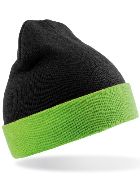 R-RC930X-Recycled Black Compass Beanie