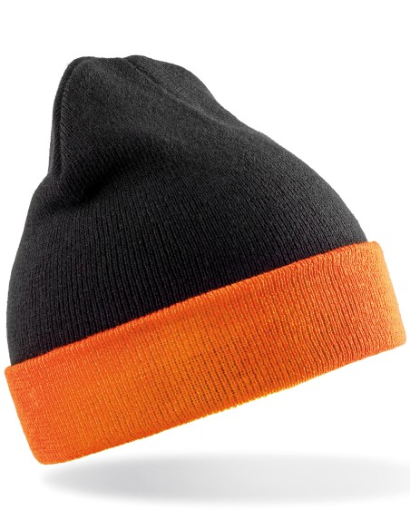 R-RC930X-Recycled Black Compass Beanie