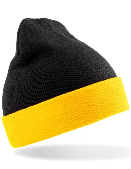 R-RC930X-Recycled Black Compass Beanie