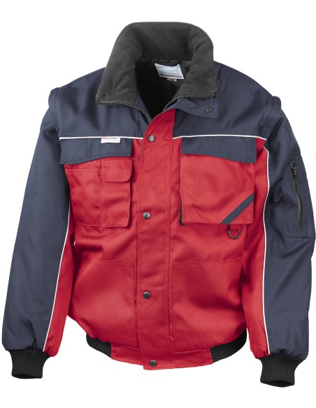 R-RE71A-Blouson de pilote résistant à manches zippées Work-guard™