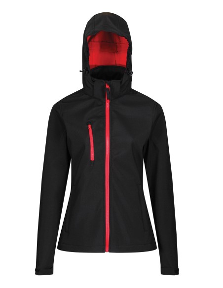 R-TRA702-Womens Venturer 3-Layer Printable Hooded Softshell Jacket