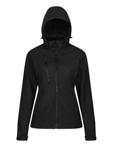 R-TRA702-Womens Venturer 3-Layer Printable Hooded Softshell Jacket