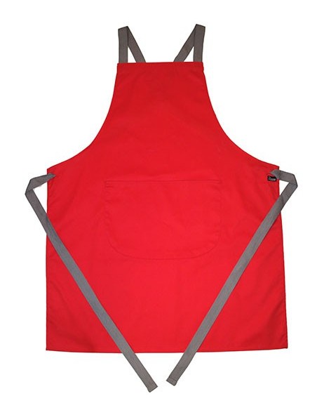 D-DP130-Apron With Grey Ties Crossover