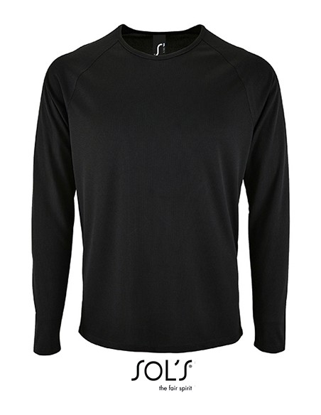 S-02071-Mens Long Sleeve Sports T-Shirt Sporty