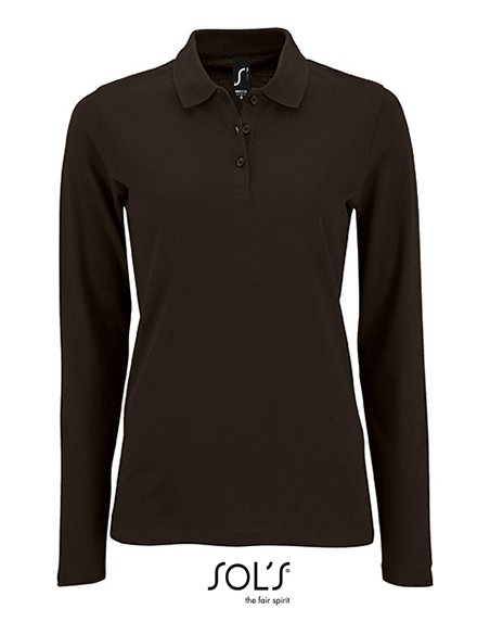 S-02083-Womens Long-Sleeve Piqué Polo Shirt Perfect